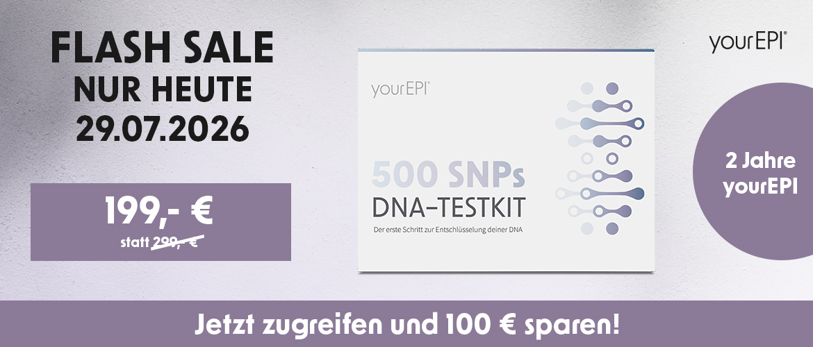 Nur heute yourEPI-Flash-Sale: DNA-Test für 199€ statt 299€!