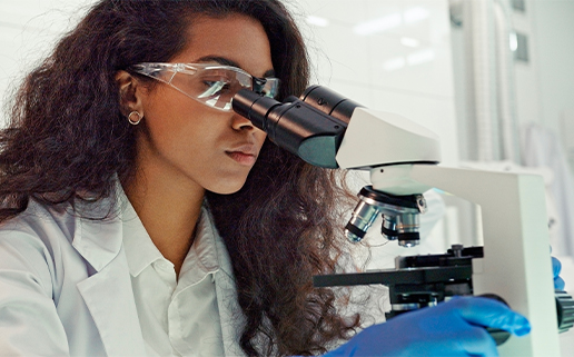 Scientist conducting research